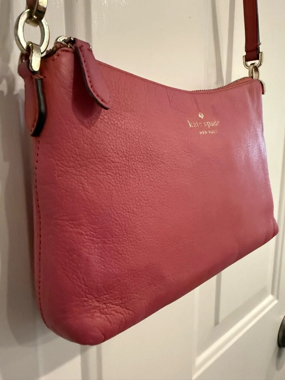 Kate Spade ♠️ Pink Pebbled Leather Mini Crossbody Bag